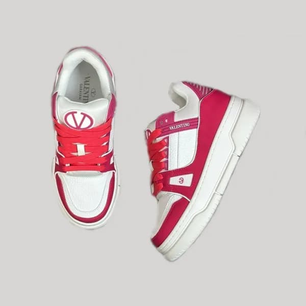 발렌티노 남/녀 핑크 스니커즈 - Valentino Unisex Pink Sneakers … - 1