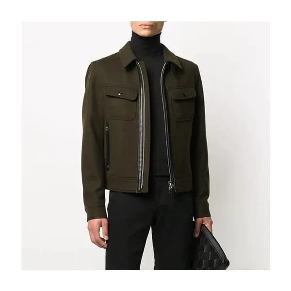 톰포드 남성 카키 자켓 - Tom Ford Mens Khaki Jackets - toc10… - 1