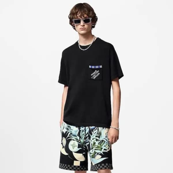 루이비통 남성 라운드 반팔 티셔츠 - Louis vuitton Mens Round Tshi… - 1