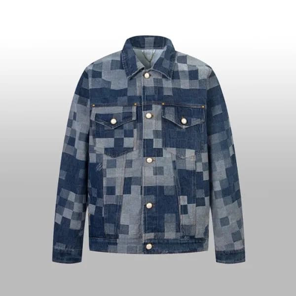 루이비통 남성 데님 재킷 - Louis vuitton Mens Denim Jacket - … - 1