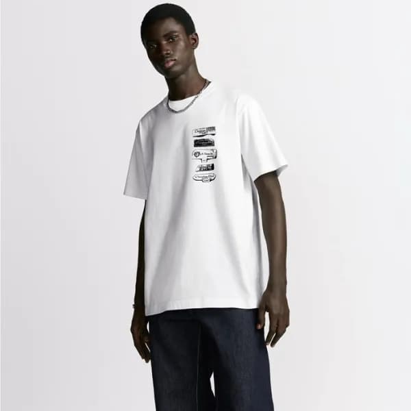 디올 남성 라운드 반팔 티셔츠 - Dior Mens Round Tshirt - dic426… - 1