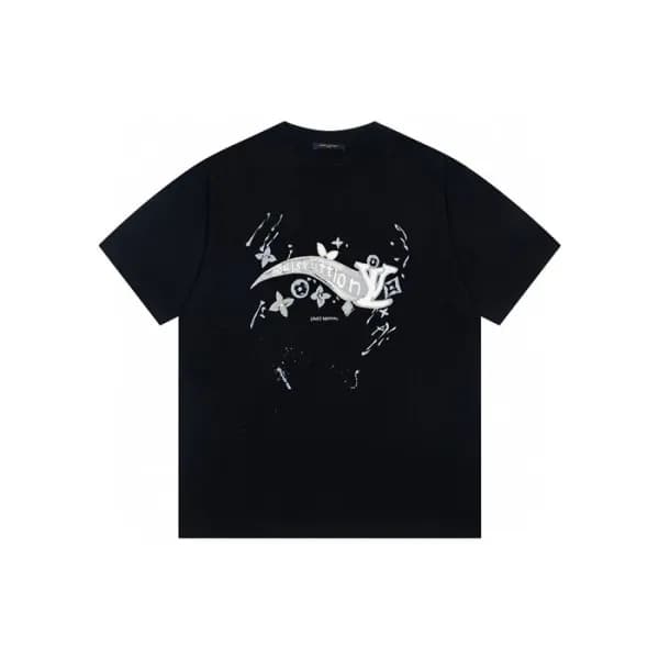 루이비통 남성 라운드 반팔 티셔츠 - Louis vuitton Mens Round Tshi… - 1