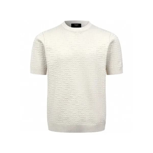 펜디 남성 라운드 반팔 티셔츠 - Fendi Mens Round Tshirt - fec66… - 1