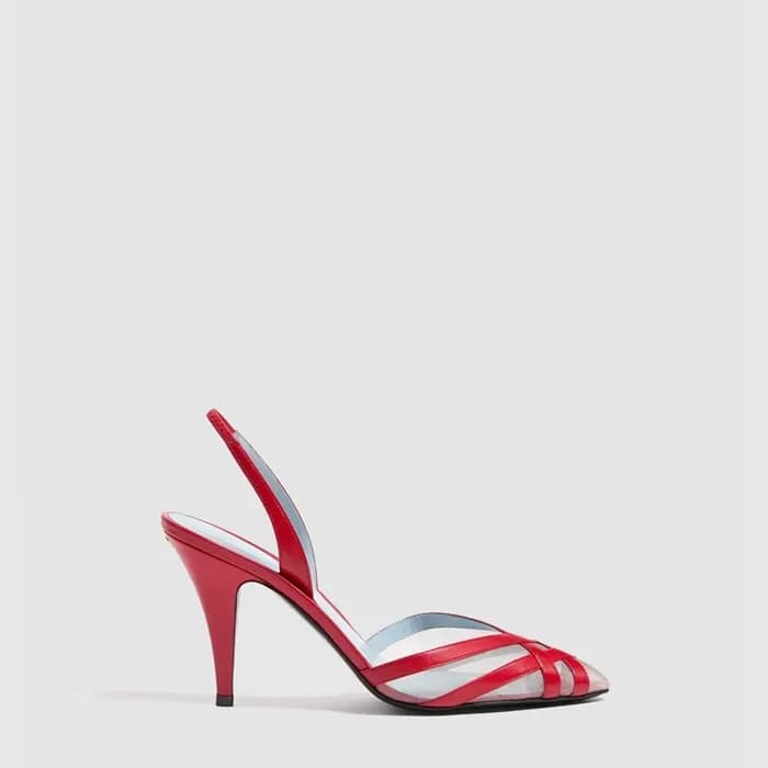 발렌티노 여성 메시 슬링백 펌프스 - Valentino Womens Mesh Slingba… - 1