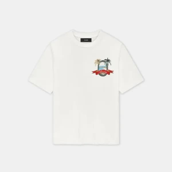 아미리 남성 반팔 티셔츠 - Amiri Mens Round Tshirt - amc8063x - 1