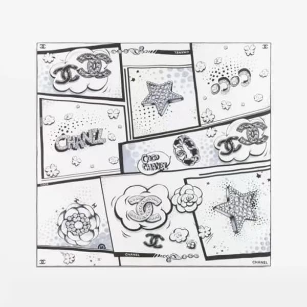 샤넬 여성 스퀘어 스카프 - Chanel Womens Square Scarf - acc70… - 1