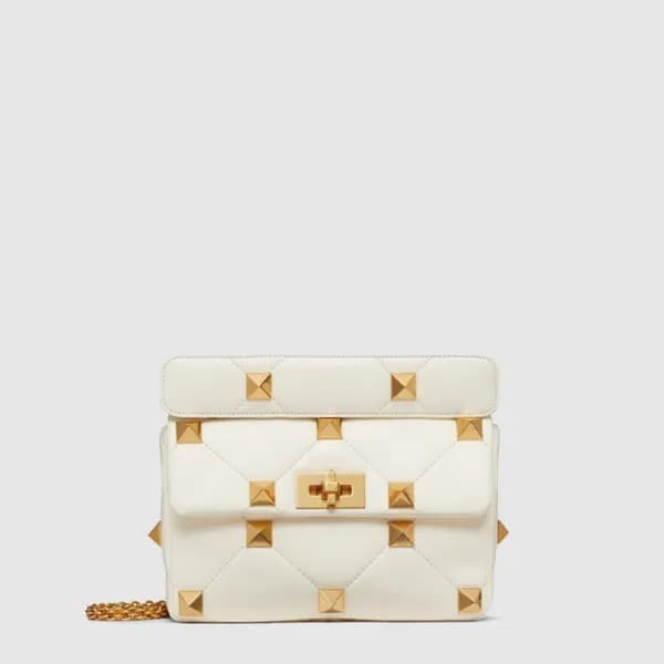 발렌티노 여성 미디엄 로만 스터드 체인 숄더 백 - Valentino Womens Medi… - 1