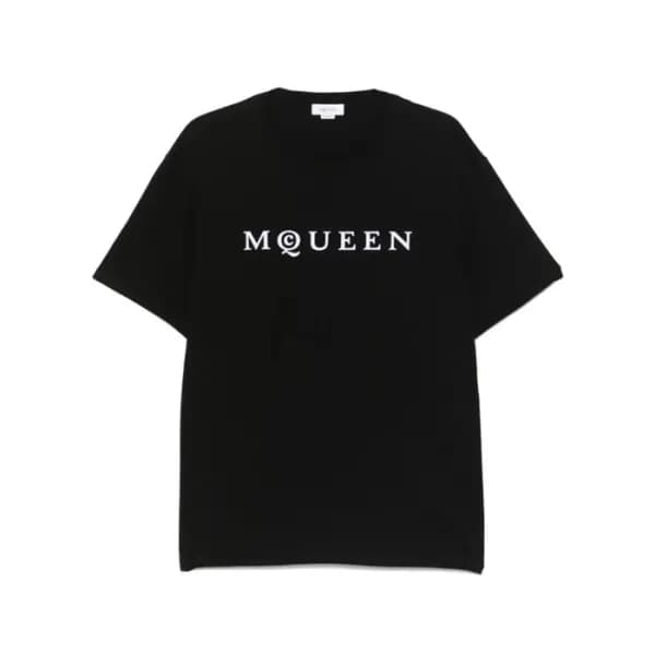알렉산더 맥퀸 남성 크루넥 반팔티 - Alexander McQueen Mens Round … - 1