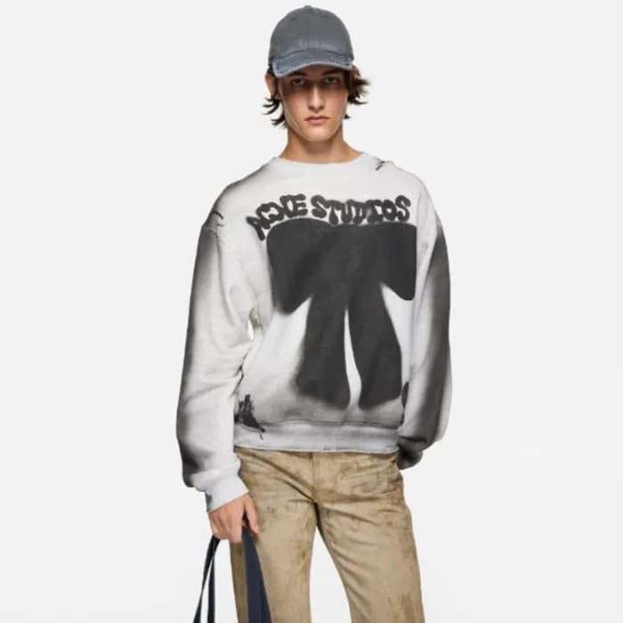 아크네 남/녀 프린트 스웨트 셔츠 - Acne Unisex Sweatshirt With P… - 1