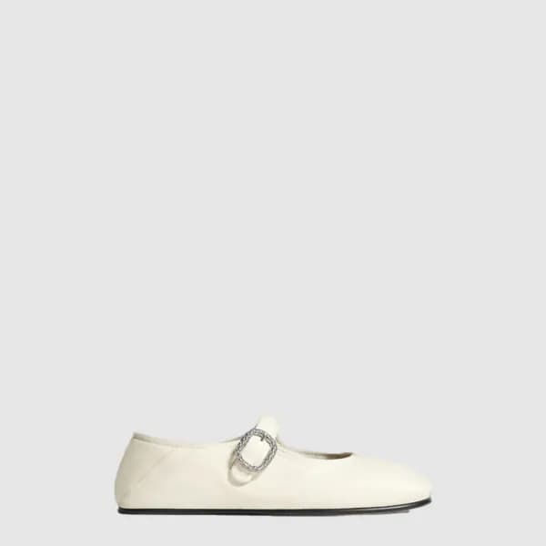 보테가 베네타 여성 베네치아나 메리제인 발레리나 - Bottega veneta Womens Veneziana Mary-Jane Ballerina - bvs14765x - 1