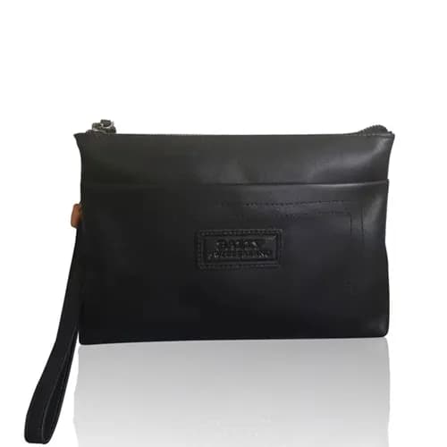 [발리] 블랙 수입가죽 남성용 클러치백 - ba0011b Bally Black Leathe… - 1