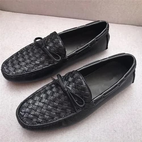 [보테가 베네타] 인테르치아토 블랙 레더 남성용 로퍼 bv0004x - Bottega Ve… - 1