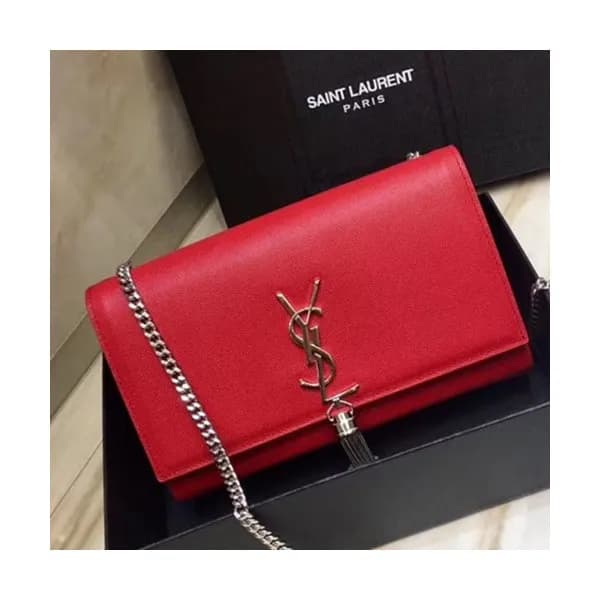 Saint Laurent Women Tassel Chain Satchel Shoulder … - 1