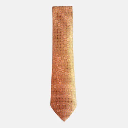 HERMES MENS NECKTIE ORANGE - 에르메스 남성용 넥타이 오렌… - 1