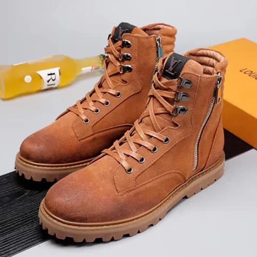 [1:1] Louis Vuitton 2018 Suede High Top Boots - 루이… - 1