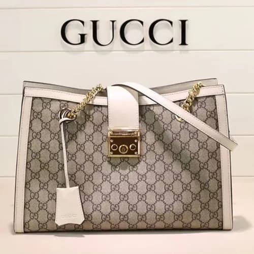Gucci GG Supreme Padlock Medium Shoulder Bag,35CM … - 1