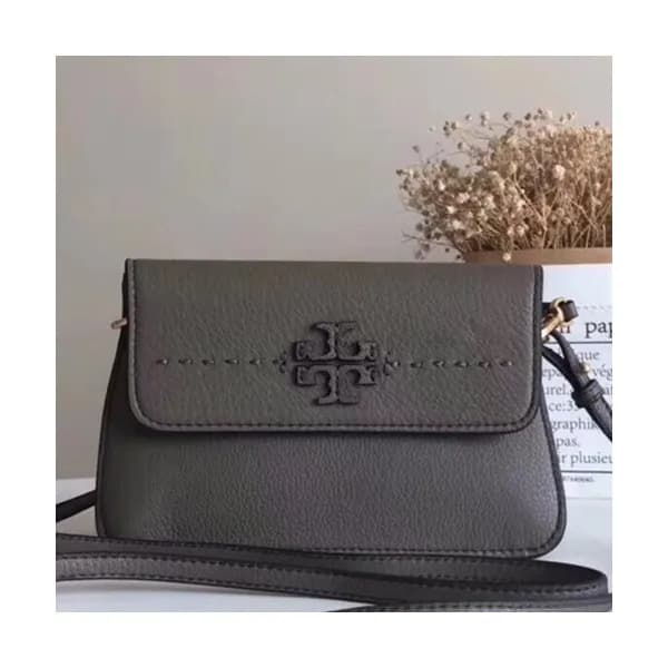 Tory Burch Leather Gray Shoulder Bag,20cm - 토리버치 레… - 1