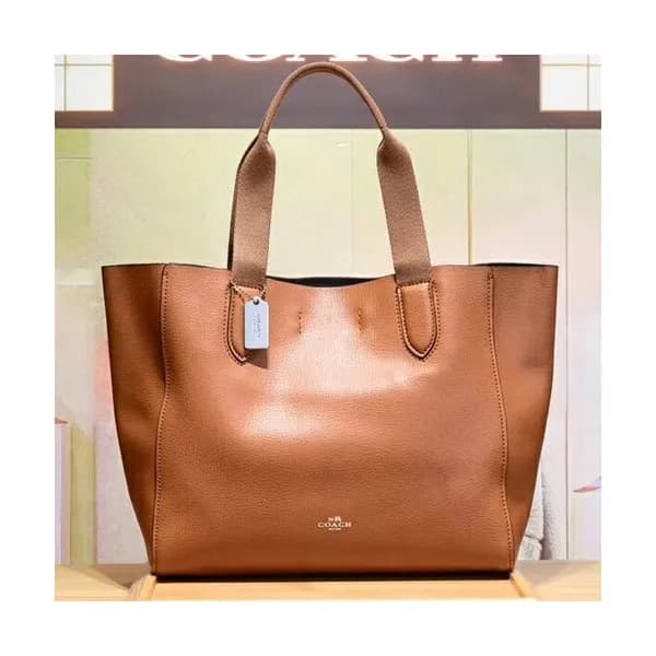 Coach Leather Tote Shoulder Shopper Bag,32cm - 코치 … - 1