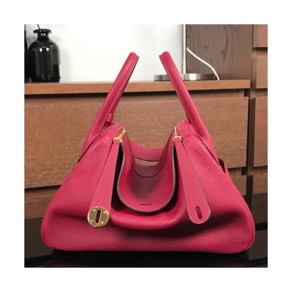 Hermes Lindy Togo Leather Tote Shoulder Bag ,30cm … - 1