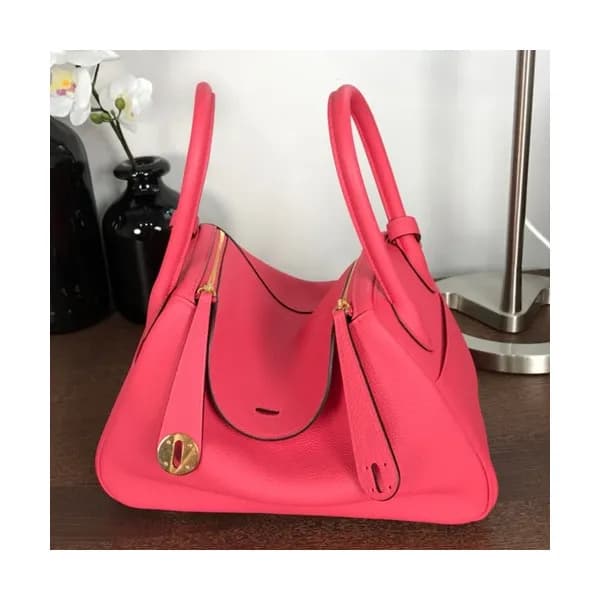 Hermes Lindy Togo Leather Tote Shoulder Bag ,30cm … - 1