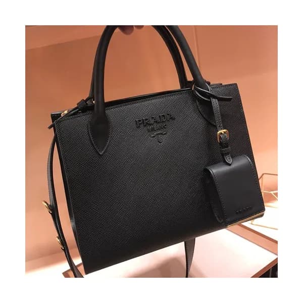Prada Monochrome Tote Shoulder Bag,26cm - 프라다 모노크롬… - 1