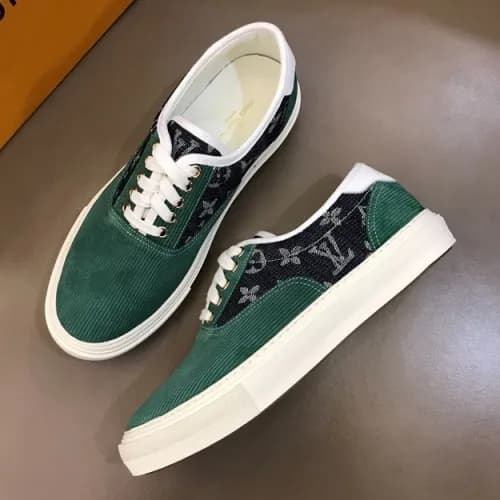 Louis Vuitton 2019 Mens Denim Initial Logo Sneaker… - 1