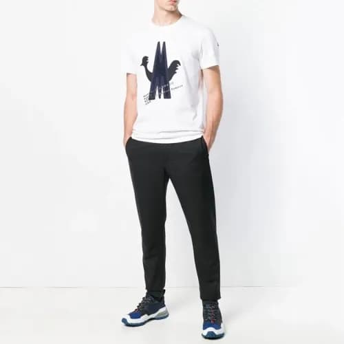 Mocler 2019 Mens Embroidery Logo Crew - neck Cotto… - 1