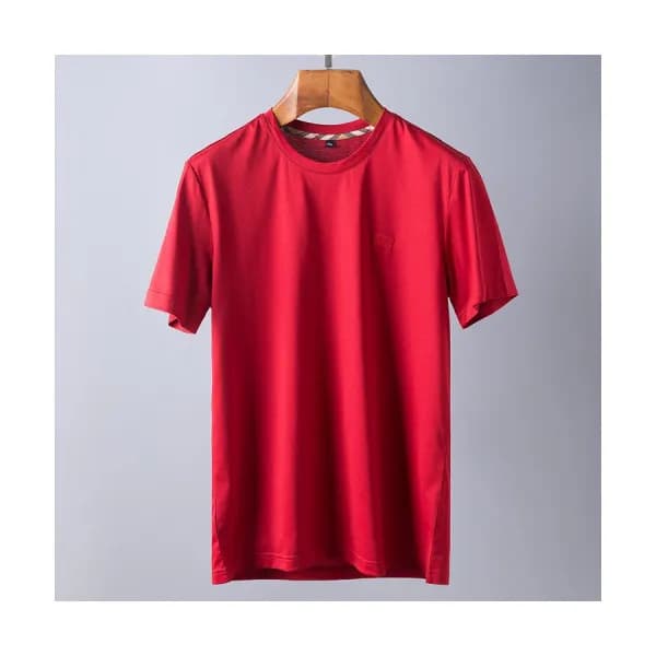 Burberry 2019 Mens Embroidery Logo Cotton Short Sl… - 1