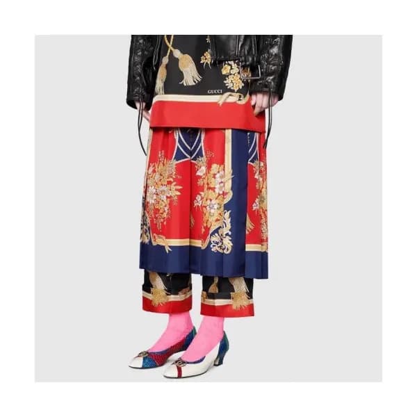 Gucci 2019 Ladies Strap GG Cubic Logo Middle-heel … - 1