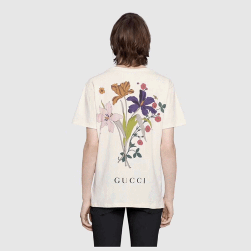 Gucci 2019 Mm/Wm Printing Logo Slim Fit Cotton Sho… - 1
