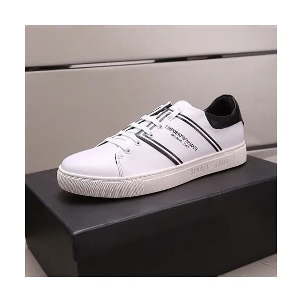 Armani 2019 Mens Leather Sneakers - 알마니 2019 남성용 … - 1