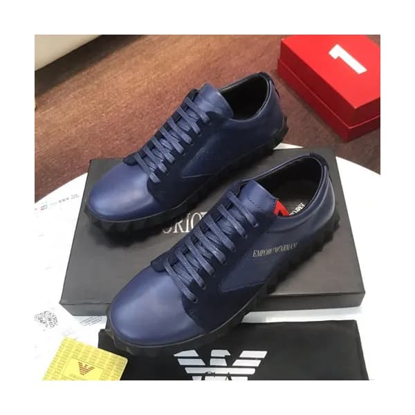Armani 2019 Mens Leather Sneakers - 알마니 2019 남성용 … - 1