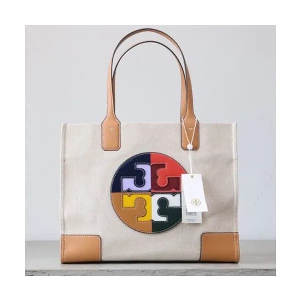 Tory Burch 2019 Linen Tote Shopper Bag,34/44cm - 토… - 1