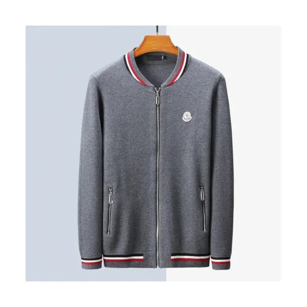 Moncler 2019 Mens Retro Logo Crew-neck Wool Sweate… - 1
