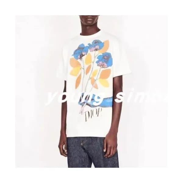 Dior 2019 Mens Crew-neck Cotton Short Sleeved Tshi… - 1