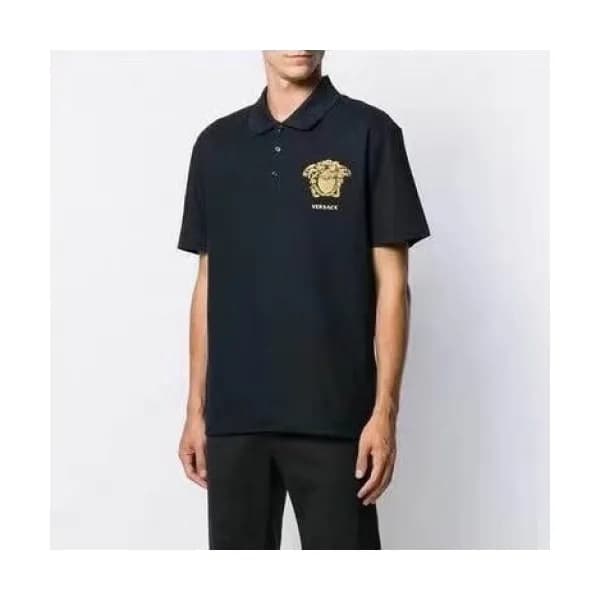 [베르사체]Versace 2019 Mens Logo Cotton Short Sleeved … - 1