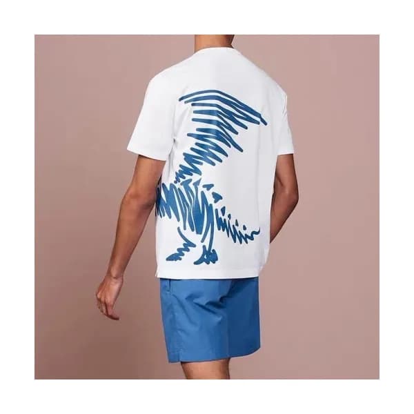 Hermes 2020 Mens Crew-neck Silket Short Sleeved Ts… - 1