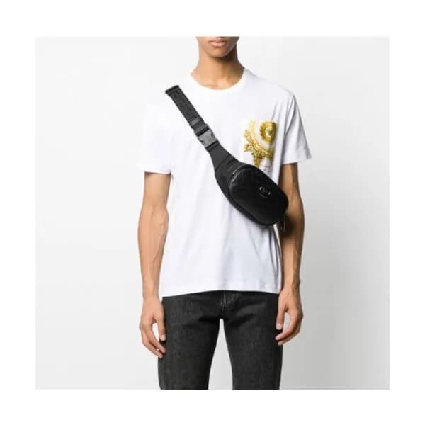 [베르사체]Versace 2020 Mens Logo Silket Short Sleeved … - 1