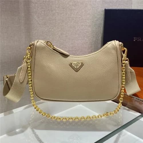[프라다] Prada 2020 Women's Mini Leather Hobo Tot… - 1