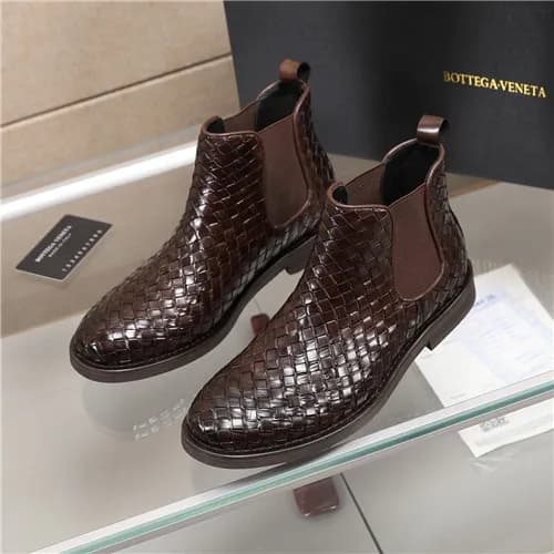 Bottega Veneta 2020 Men's Leather Ankle Boots … - 1