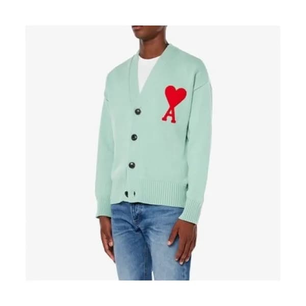 Ami 2021 Mens Logo Casual Cardigen - 아미 2021 남성 로고… - 1