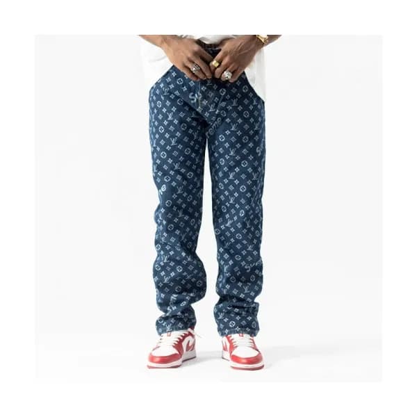 Louis vuitton Mens Monogram Casual Pants Blue - 루… - 1