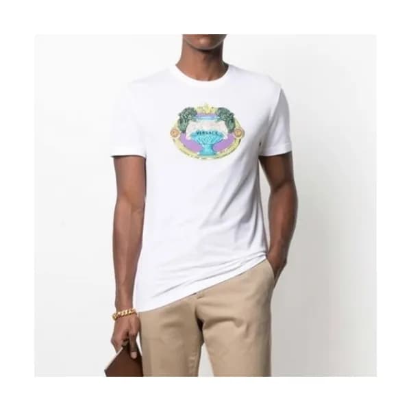 Versace Mens Logo Short Sleeved Tshirts Black - 베… - 1