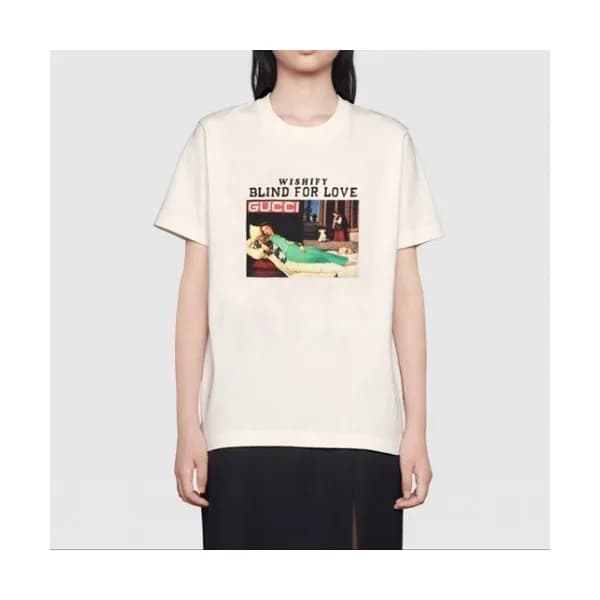 Gucci Mm/Wm Logo Short Sleeved Tshirts Ivory - 구찌… - 1