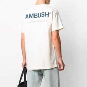 Ambush Mens Logo Cotton Short Sleeved Tshirts Whi…