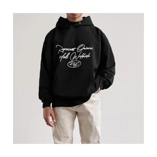 Represent Mm/Wm Wolf Logo Cotton Hoodie - 리프리젠트 2… - 1
