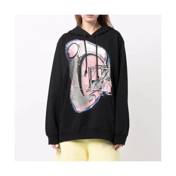 WELLDONE Mm/Wm Retro Logo Hoodie Black - 웰던 2021 … - 1