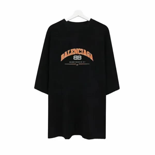 발렌시아가 남성 크루넥 블랙 반팔티 - Mens Black Tshirts - bal0132… - 1
