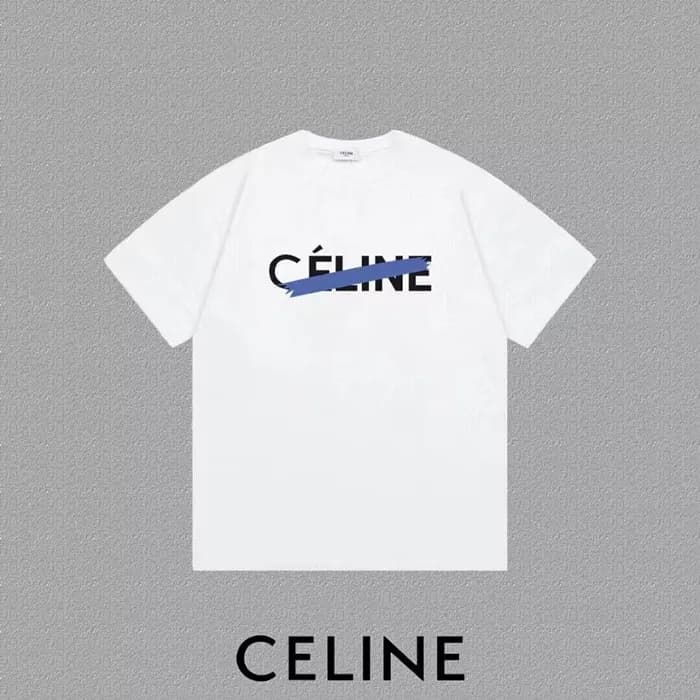 셀린느 남/녀 화이트 반팔티 - Celine Unisex White Tshirts - ce… - 1