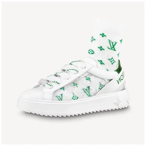 루이비통 남/녀 Time out 화이트 스니커즈 - Unisex White Sneakers… - 1